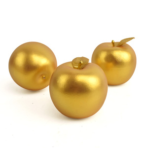 Pomme dorée artificielle en mousse 7*8cm légère et écologique pour la cuisine, la maison, Noël et les fêtes de Thanksgiving - Product Image 3