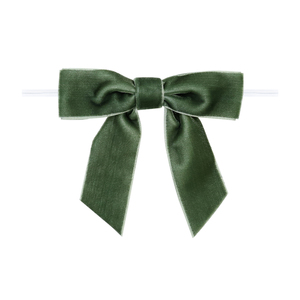 12개 크리스마스 그린 벨벳 리본과 폴리에스터 화환 가랜드, 트리 장식용 꼬임 리본 - Product Image 2