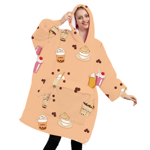 Usine Ultra Doux En Peluche Chaud Jeter À Capuche Couverture Avec Manches Cosy Géant Wearable Couverture À Capuche pour L'hiver - Product Image 4
