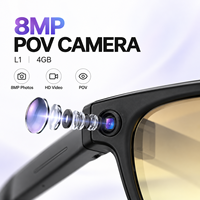 Lunettes caméra IA L1 2026 avec capteur 8MP, photos interpolées 30MP, vidéo 1200P, appels à double microphone, Wi-Fi et traduction en temps réel