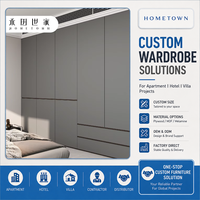 Armoire murale coulissante en bois de style européen contemporain avec étagères multicouches pour chambre, salon, appartement, maison