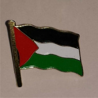 Venta caliente Logotipo de Metal Palestina esmalte bandera solapa Pin insignia con bandera palestina personalizada Pin Mapa de Palestina