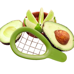 Vente en gros d'ustensiles de cuisine personnalisés : Coupe-fruits multifonction 3 en 1 en PP vert écologique, cuillère et outil à avocat - Product Image 4
