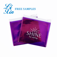 Mini pochette en plastique zip-lock en PVC violet givré personnalisé petits sacs d'emballage avec logo personnalisé pour l'emballage de bijoux