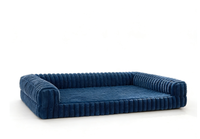 L Hundebett & Sofa, Wasserdichtes Memory-Schaum Haustierbett mit Erhöhten Kanten, Rutschfester Basis, Abnehmbarem & Waschbarem Cordbezug