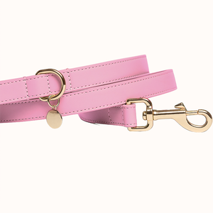 Konfor hissediyorum kolu özel renk turuncu pembe deri Pet kurşun yaka Set lüks el yapımı zanaat yüksek kaliteli deri köpek tasma - Product Image 3