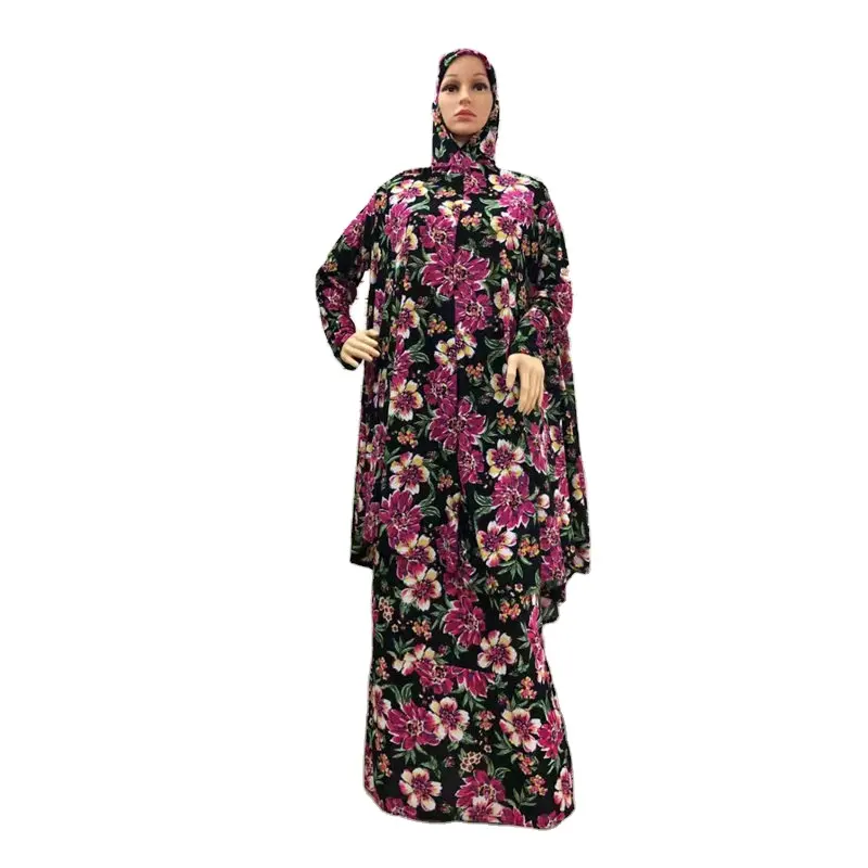 Готовое к отправке мусульманское мягкое хлопчатобумажное длинное платье-абайя