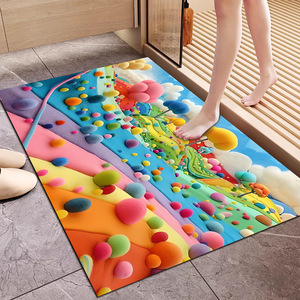 <span class=keywords><strong>Tapis</strong></span> d'entrée à motifs imprimés en 3D, antidérapant, séchage rapide, en boue <span class=keywords><strong>de</strong></span> diatomée, absorbant, pour salle <span class=keywords><strong>de</strong></span> <span class=keywords><strong>bain</strong></span>, vente en gros usine - Product Image 1
