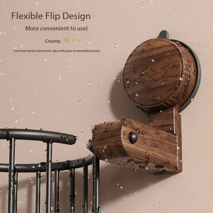 <span class=keywords><strong>Distributeur</strong></span> de <span class=keywords><strong>papier</strong></span> <span class=keywords><strong>toilette</strong></span> mural en bois de noyer à <span class=keywords><strong>ventouse</strong></span>, pas besoin de percer - Product Image 2