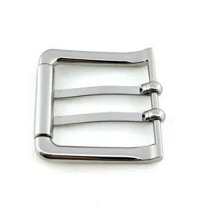 2024 Factory Direct sales double pin buckle zinc alloy buckle custom Men's business logo Belt buckle for belt