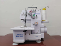 Mini machine à coudre surjeteuse métallique JK257 équipée d'une double aiguille pour la couture de tissus vestimentaires domestiques et industriels