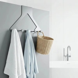 Porte-manteau triangulaire sans perçage, en ABS épaissi, robuste et stable, supporte vêtements, sacs, chapeaux - Product Image 2