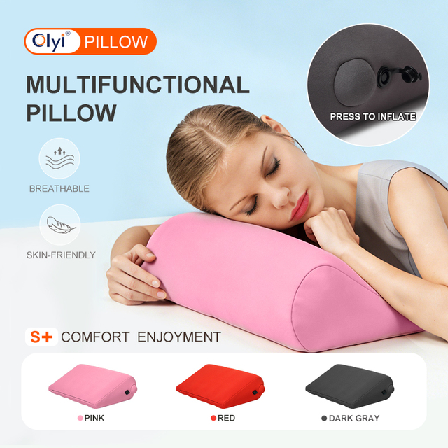 Adult Pillow Position Cushion Triangle Inflatable Lightweight Portable Couples Positioning Support Pillow for Men and Women