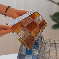 Luminaire suspendu de luxe en verre teinté Art Déco européen pour chevet et salle à manger