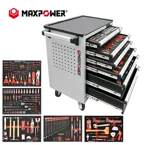 Maxpower 249Pcs Automotive Tools 5 Lades Rolkast Met Gereedschap