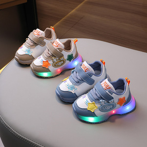 <span class=keywords><strong>Scarpe</strong></span> da bambino Bright Lights con fondo morbido, antiscivolo, per il tempo libero, chiusura con velcro, cartoni animati, primavera autunno, per bambini - Product Image 1