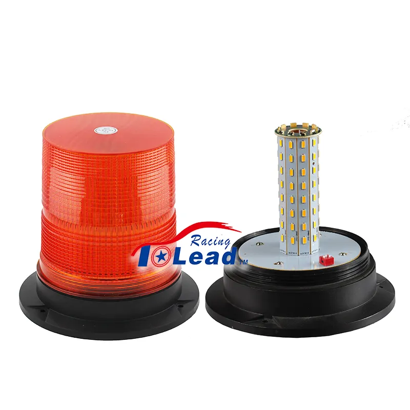 High Profile Amber LED Emergency Rotary Strobe Lamp Heavy Duty Safety Mining Equipment Dual Flashing Warning Beacon Light WL27