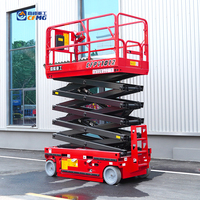 Plateforme élévatrice à ciseaux autopropulsée pour travaux en hauteur, table élévatrice hydraulique à ciseaux