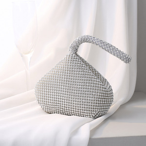 Bolsos de Mano Elegantes para Mujer, Hechos a Mano, con Pedrería, Forma de Minera, Bolso de Mano Portátil para Fiestas Formales - Product Image 3