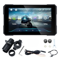 Écran de navigation GPS numérique portable pour moto, 5,0 pouces, sans fil, CarPlay, Moto Android Auto, écran amovible