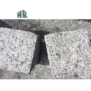 Nouvelle pierre de granit bon marché chinois G623 pierre de cube de pavage extérieur gris