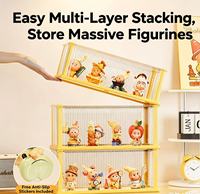 Boîte de présentation transparente anti-poussière Easy Buy, organisateur de bureau multi-niveaux pour le rangement de figurines, modèles de jouets et objets de collection (Blind Box)