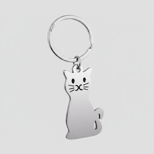 Portachiavi a moschettone vintage a forma di gatto, alla moda, in lega metallica, con logo personalizzato, stampa smaltata, personalizzabile, in zinco e ferro - Product Image 2