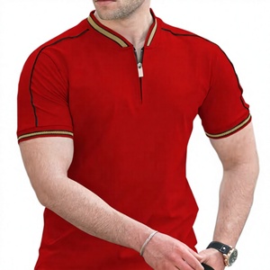 เสื้อโปโลชาย ผ้าถักกันยับ 220 GSM ผ้าปิเก้ 50% คอตตอน/50% โพลีเอสเตอร์ ปักโลโก้ตามสั่ง MOQ ต่ำ สไตล์เฮนลีย์ คอซิป - Product Image 5