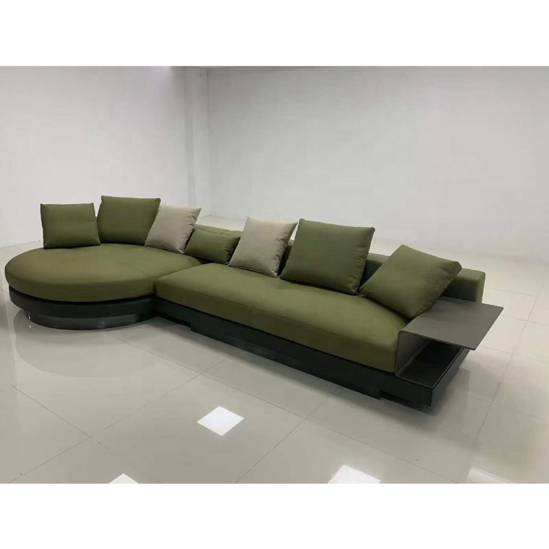 Moder minimalist hotel indoor furniture home living room curve sofa