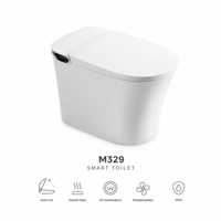 Toilette intelligente monobloc moderne avec chasse automatique, siège chauffant, capteur de pied, cuvette allongée électrique, drainage en S pour la salle de bain