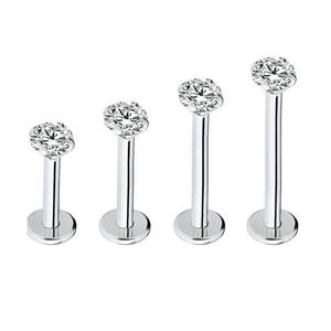 Joia de Piercing em Aço Inoxidável Anel de Lábio com Zircônia Cúbica Brincos Pino da Moda para Mulheres Joia de Piercing de Nariz Brilhante para Festa - Product Image 2