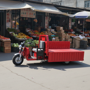 Triciclo Eléctrico de 3 Ruedas <span class=keywords><strong>con</strong></span> Carrocería Abierta 2026, Motocicleta Eléctrica de 60v para Entrega de Comida, Triciclo Cálido - Product Image 1