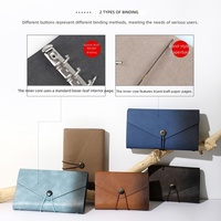 Carnet de voyage rétro à feuilles mobiles A6, format poche, en cuir, agenda portable, cadeau personnalisé avec logo