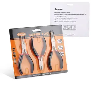 กรรไกร คีมปากกลม คีมตัดด้านข้าง คีมตัดลวด กรรไกร แหนบ อุปกรณ์เสริม เครื่องมือ ชุดเครื่องมือทำเครื่องประดับ ชุดคีม - Product Image 4