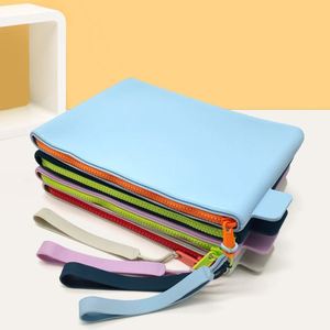 Silicone Zipper Fashion Unisex Solid Color Coin Purse <b>Wrist</b> <b>Strap</b>-Eco-Friendly Water Resistant Durable High Quality Portable - Product Image 4