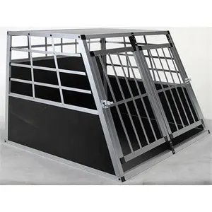 Niche de voyage en aluminium pour chien, Cage de Transport pour véhicule