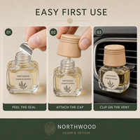 Diffuseur de parfum de luxe en verre pour grille d'aération de voiture, nouveau style, avec bouchon en bois, à clipser, pour huiles essentielles, parfum Freesia longue durée