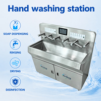 Station de lavage des mains 4 en 1 de qualité industrielle pour une gestion standardisée de l'hygiène des mains dans les équipements de production alimentaire