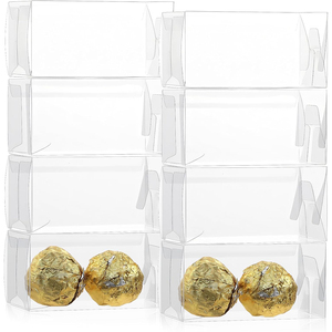 High Quality Custom Size Transparent <strong>Chocolate</strong> Candy Box <strong>Rectangle</strong> PVC Box Clear Plastic PET <strong>Packaging</strong> Boxes - Product Image 1