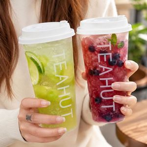 Vasos de Plástico PP Personalizados al por Mayor de 90 mm con Impresión Personalizada, Vasos Desechables para Té con Leche, Jugo y Boba de Múltiples Capacidades para Marcas de Comida para Llevar - Product Image 3