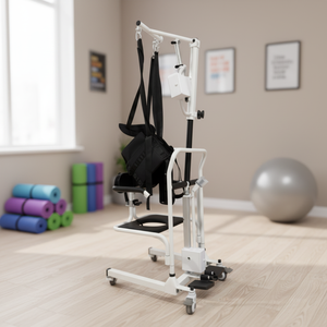Sollevatore Elettrico Integrato per Sedia a Rotelle, Ausilio per Trasferimento Pazienti Disabili, Strumento Ausiliario per Bagno e WC, Capacità 135kg - Product Image 1