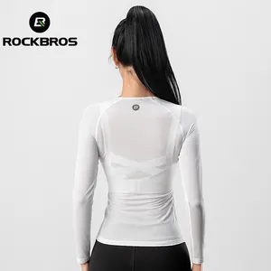ROCKBROS ملابس صيفية نسائية عالية الجودة للبيع بالجملة قميص نسائي خفيف الوزن بأكمام طويلة هيكل شبكي ثلاثي الأبعاد يسمح بالتهوية