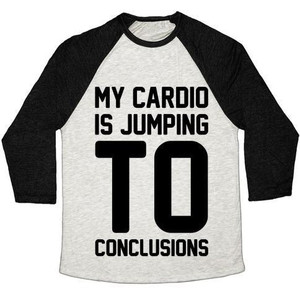 My Cardio Is Jumping to Conclusions Maglietta da baseball unisex in tessuto tri-mix - Product Image 5