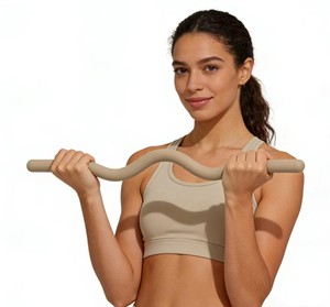 15lb 25lb Bodybuilding Lifting Ergonomic <b>Strength</b> <b>Training</b> Custom Logo Silicone Durable Fitness Curl Yoga Pilates Barbell Beam - Product Image 1