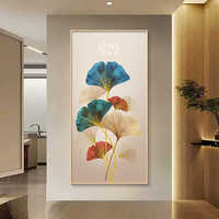 Horloge murale décorative moderne en forme de feuille de Ginkgo avec écran électronique et éclairage LED