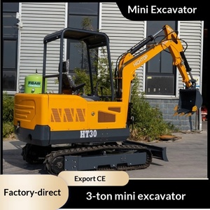 รถขุดดินสำหรับงานเกษตร โรงงาน 3 เครื่องยนต์สามสูบ ระบายความร้อนด้วยน้ำ รถขุดขนาดเล็กสำหรับงานวิศวกรรม ขุดร่องน้ำ งานเทศบาล และงานบ้านเรือน - Product Image 1