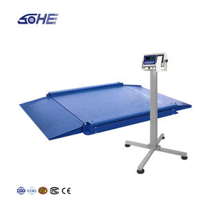 SOHE A8SP 탄소강 초저 이중 경사 바닥 스케일 (이중 접이식 램프 및 인쇄 미터 포함) 및 브래킷 1.2m * 1.5m - Product Image 1