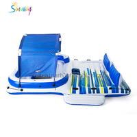 Grande île flottante gonflable pour 10 personnes / radeau gonflable aquatique chaud / lit flottant gonflable aquatique