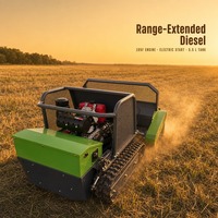Tondeuse à gazon télécommandée avec démarrage électrique, moteur diesel, largeur de coupe de 1200 mm pour le désherbage des zones sauvages