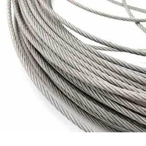 316 Wire Rope China Wholesale Price 6x19+FC 1x12 Galvanized Steel Wire Rope Flexible Crane Wire Rope 15mm 30mm